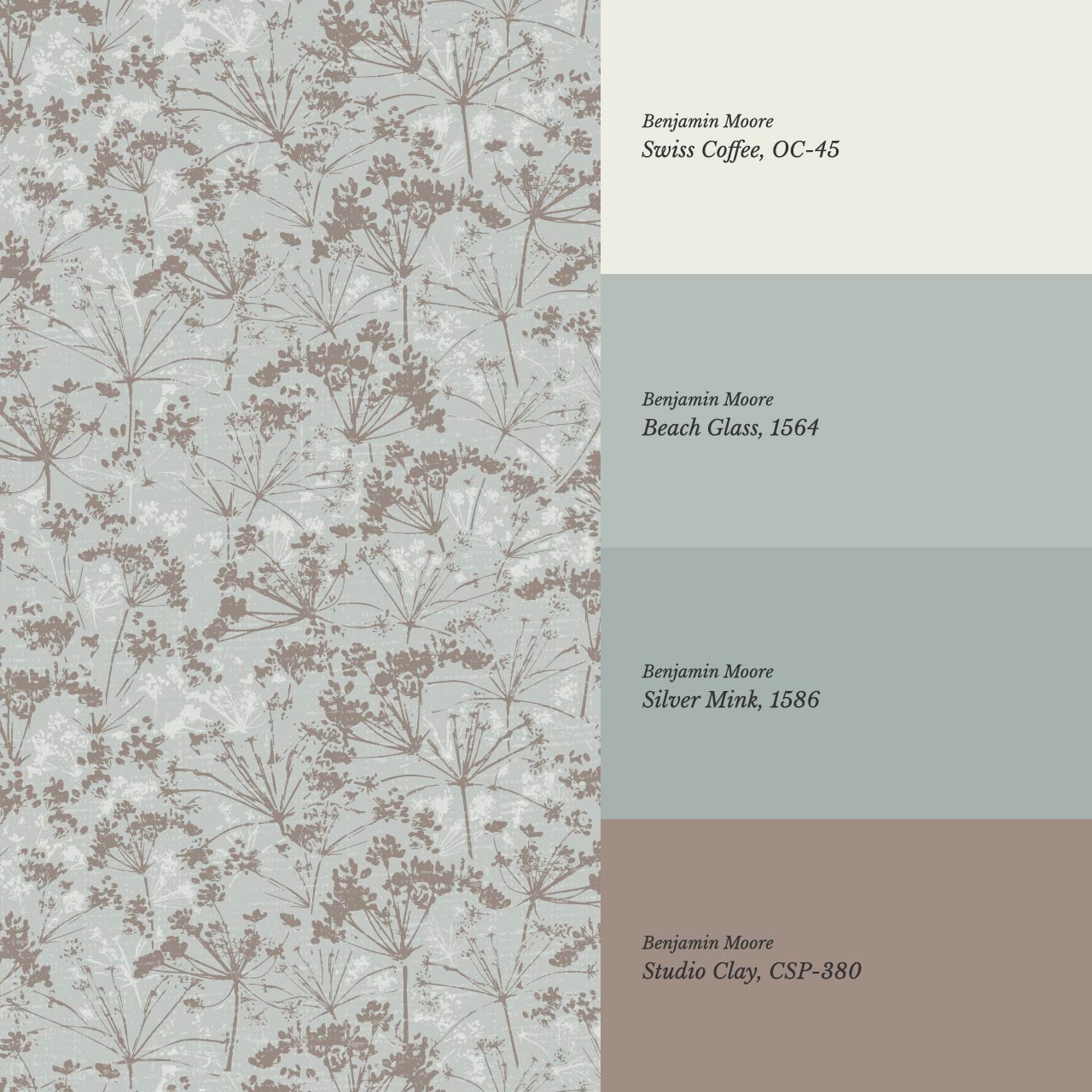 Matilda Pressed Queen Anne's Lace Dove Wallpaper