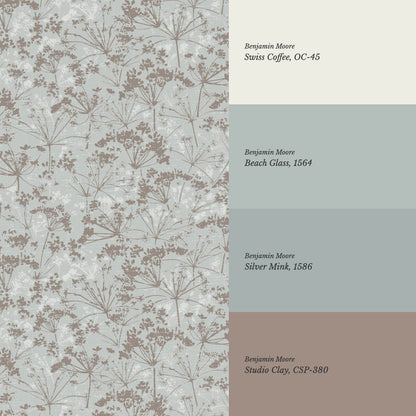 Matilda Pressed Queen Anne's Lace Dove Wallpaper