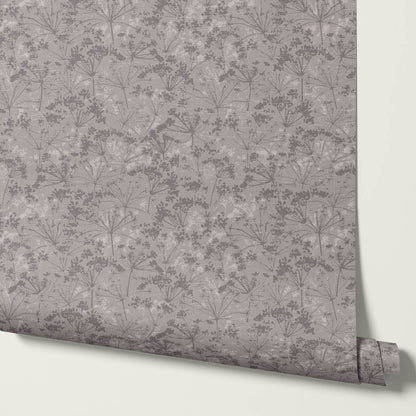 Matilda Pressed Queen Anne's Lace Pale Lilac Wallpaper