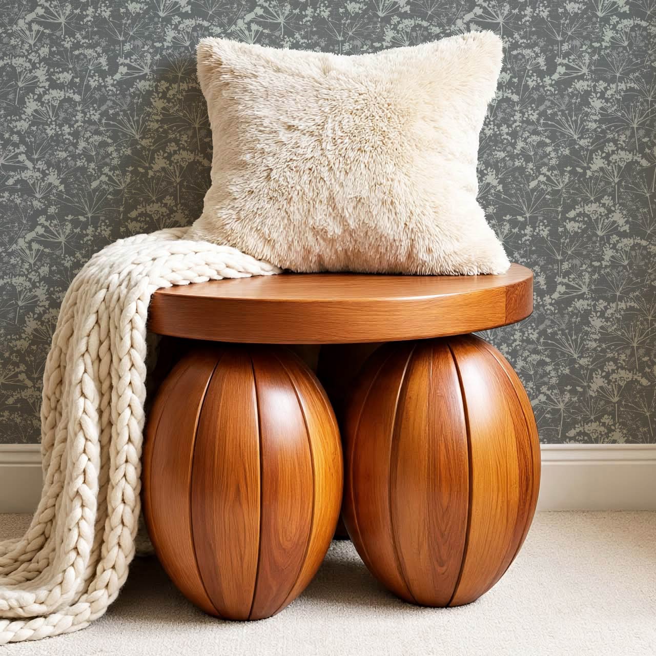 Matilda Pressed Queen Anne's Lace Slate Wallpaper