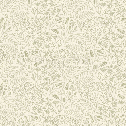 Maya Delicate Florals Butter Green Wallpaper