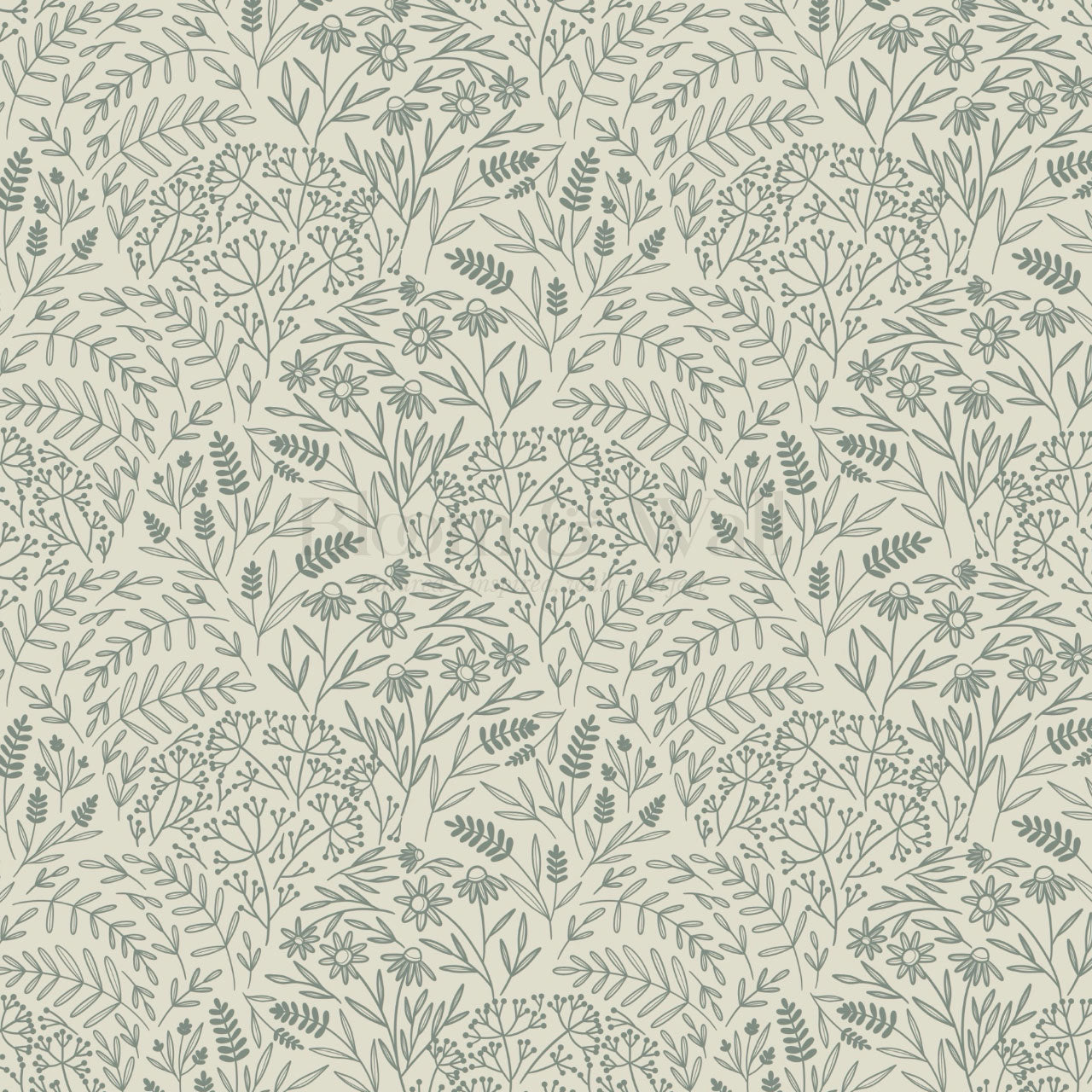Maya Delicate Florals Forest Green Wallpaper