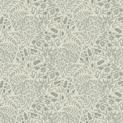 Maya Delicate Florals Forest Green Wallpaper