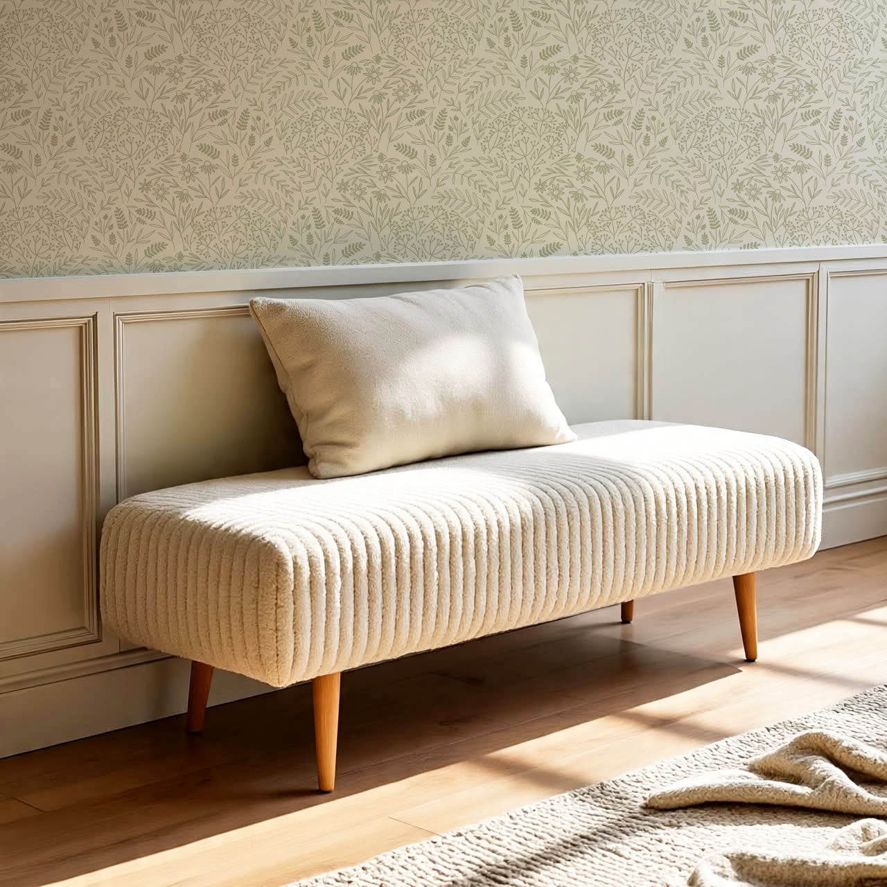 Maya Delicate Florals Butter Green Wallpaper
