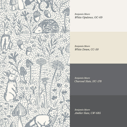 Meadow Woods Of Whimsy Slate Wallpaper