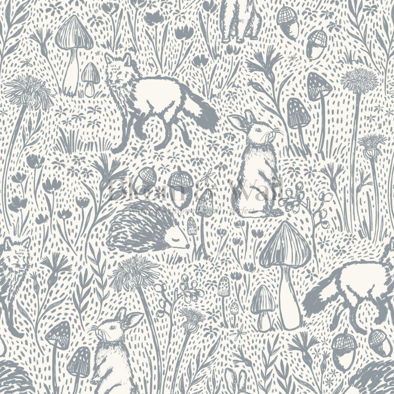Meadow Woods Of Whimsy Slate Wallpaper