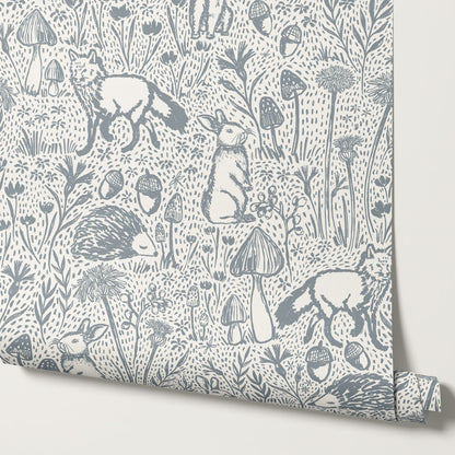 Meadow Woods Of Whimsy Slate Wallpaper