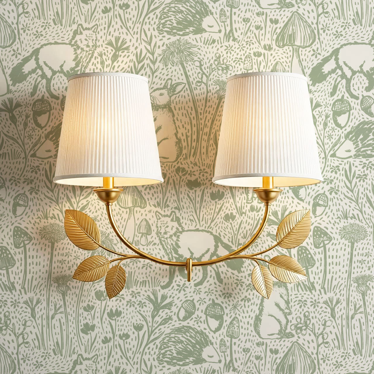 Meadow Woods Of Whimsy Sage Wallpaper