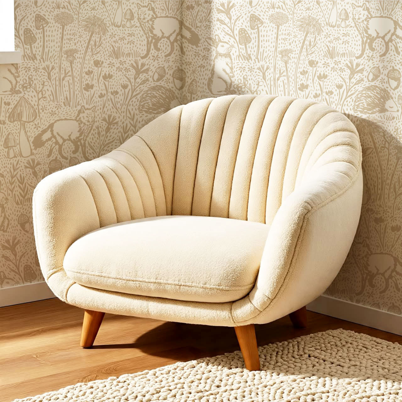 Meadow Woods Of Whimsy Beige Wallpaper