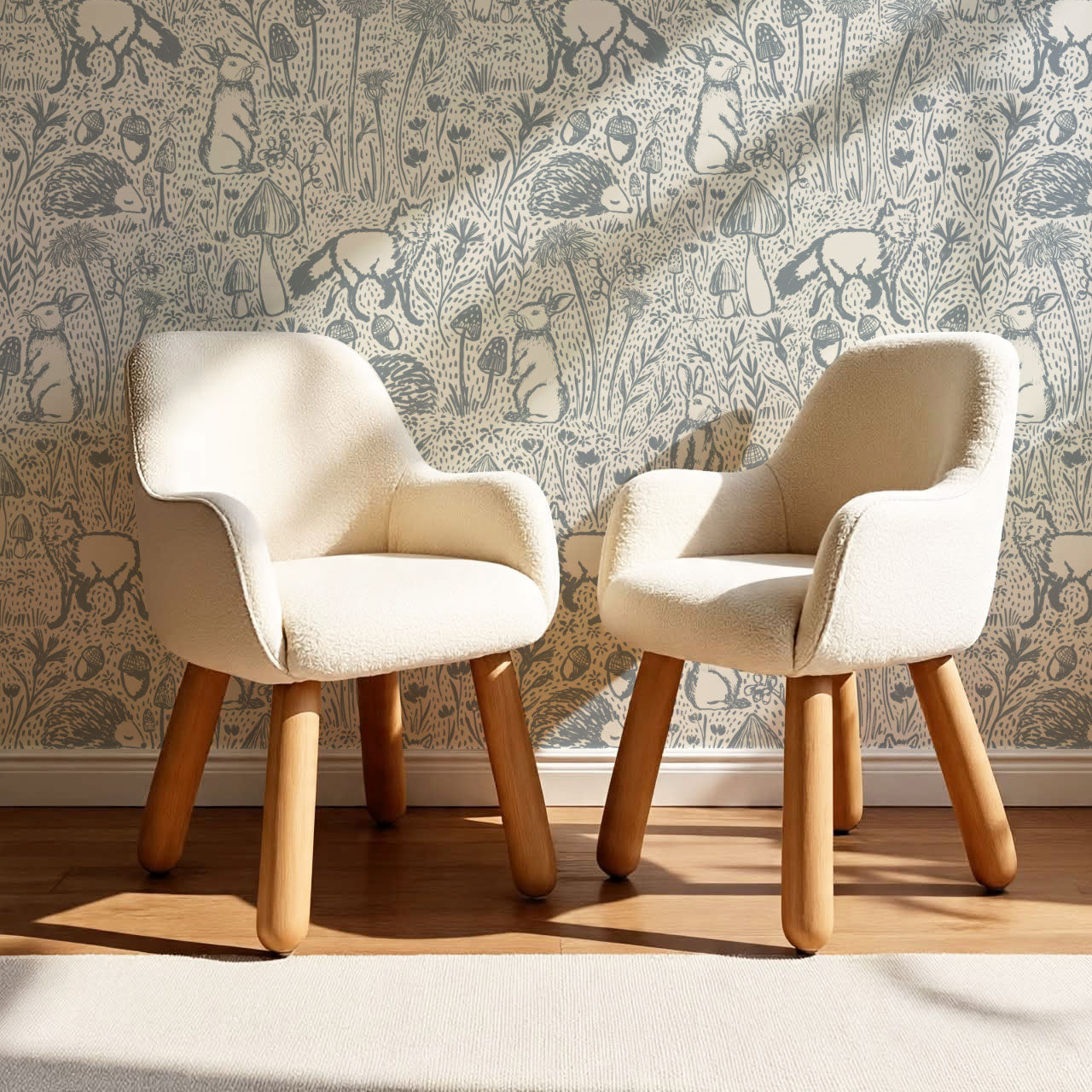 Meadow Woods Of Whimsy Slate Wallpaper