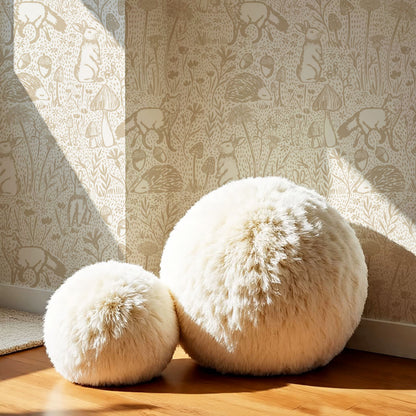 Meadow Woods Of Whimsy Beige Wallpaper