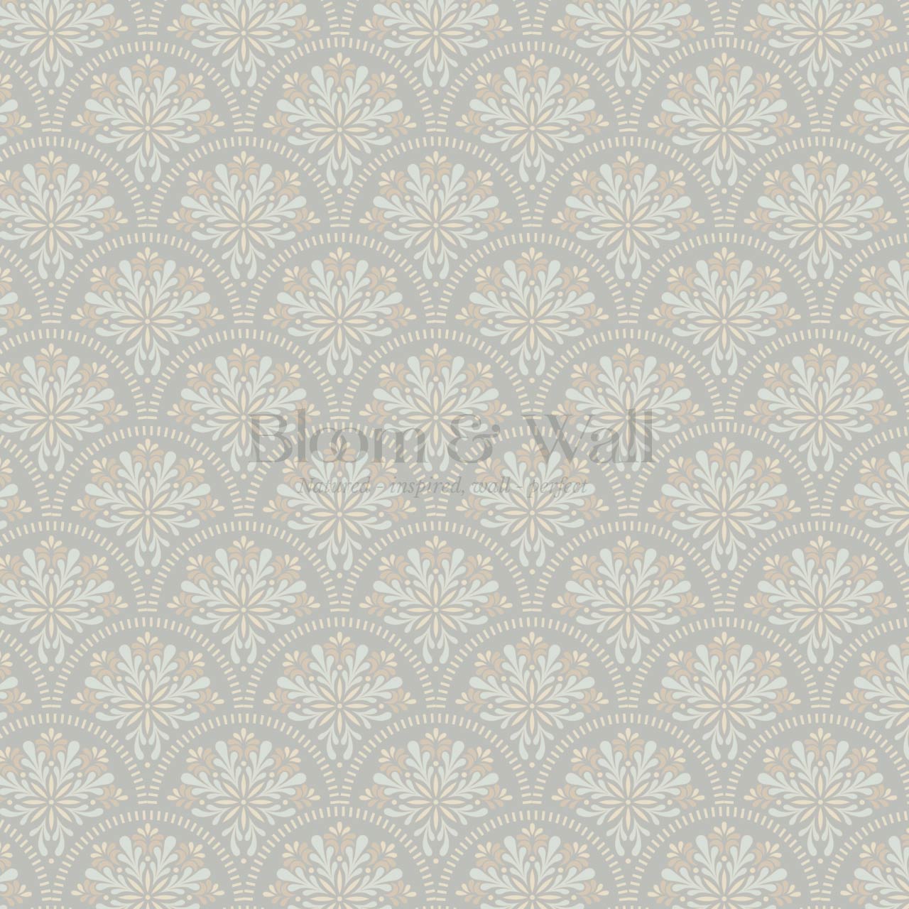 Meeri Boho Mandala Gray Wallpaper