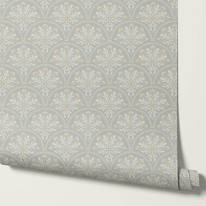 Meeri Boho Mandala Gray Wallpaper