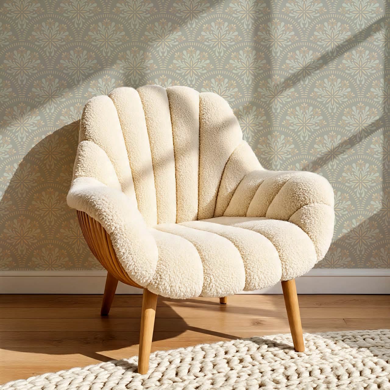 Meeri Boho Mandala Gray Wallpaper