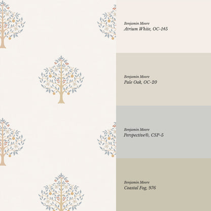 Melany Serene Grove Cream Wallpaper