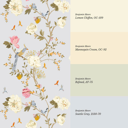 Melisandre Chinoiserie Sky Spring Wallpaper