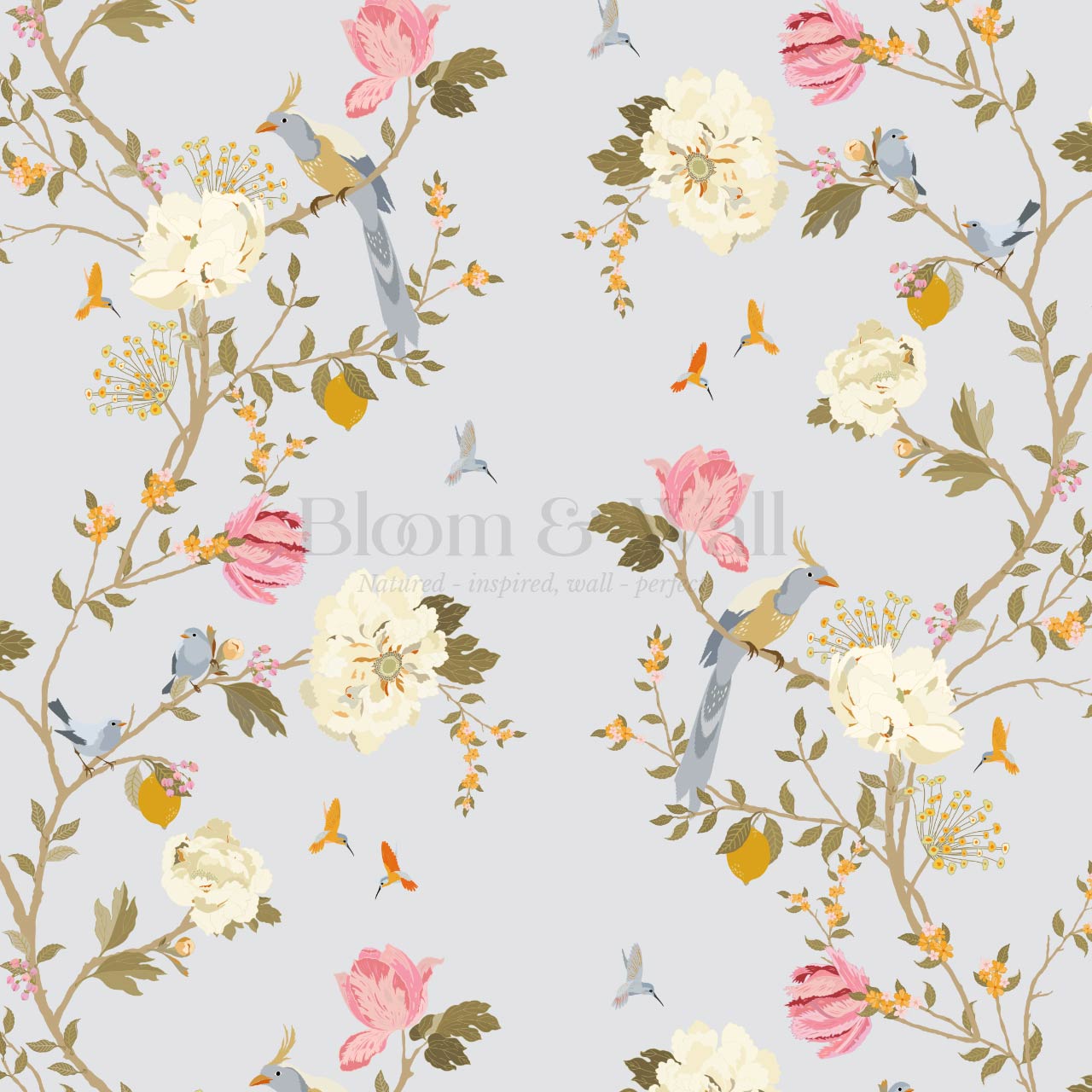 Melisandre Chinoiserie Sky Spring Wallpaper