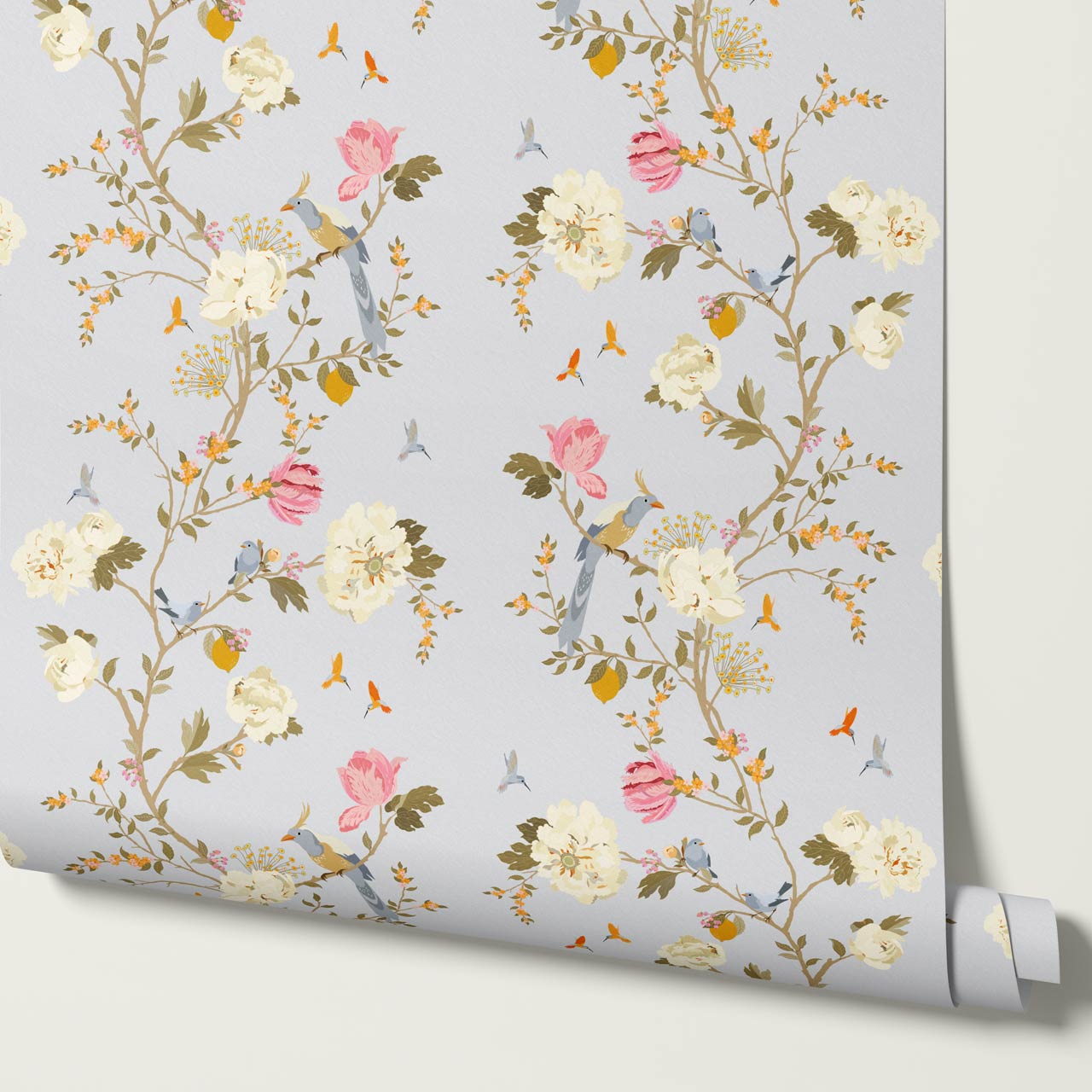 Melisandre Chinoiserie Sky Spring Wallpaper