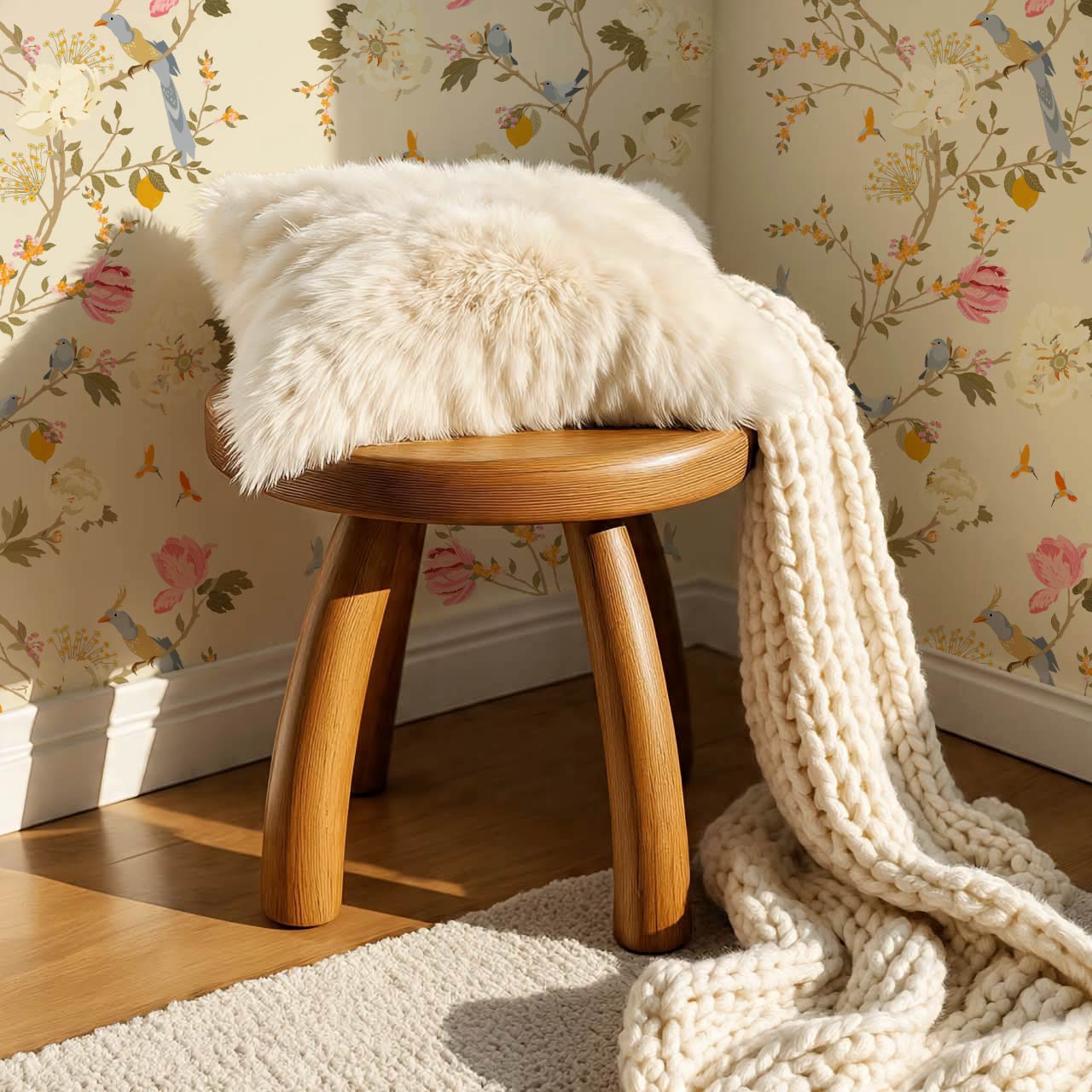 Melisandre Chinoiserie Beige Spring Wallpaper