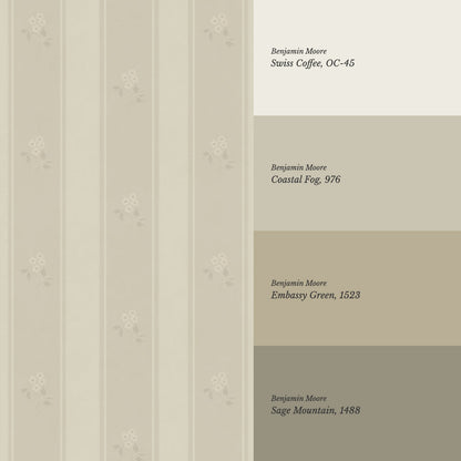 Melody Cottage Path Cream Wallpaper