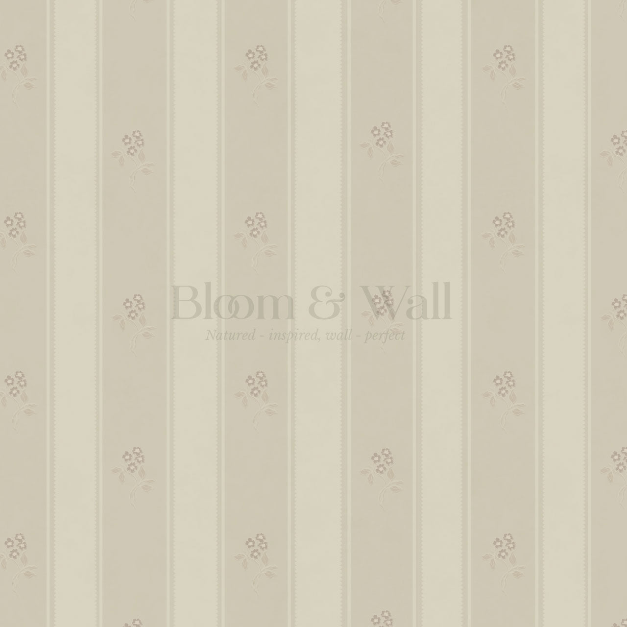 Melody Cottage Path Stone Blue Wallpaper
