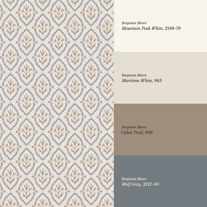 Merveille Garden Brown Wallpaper