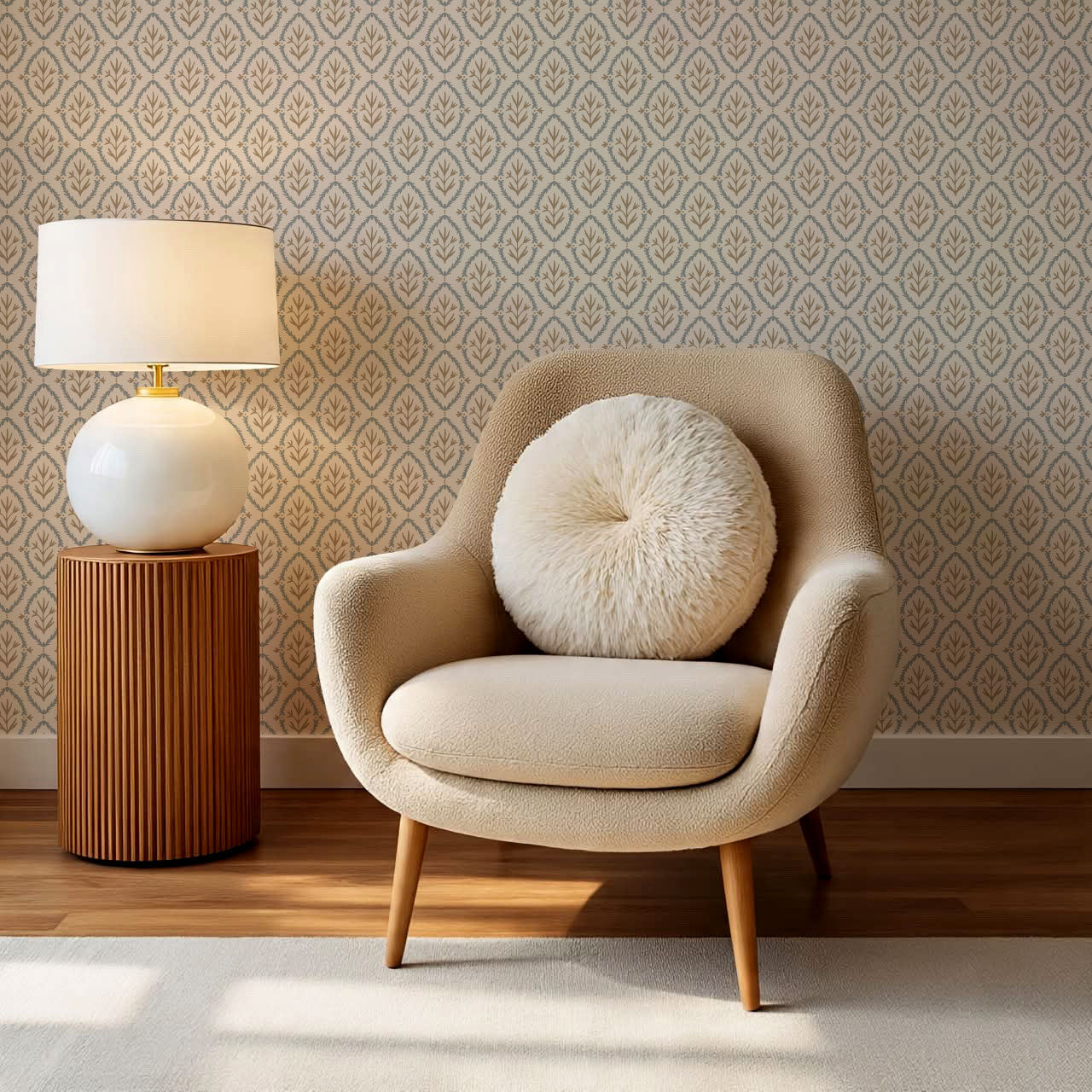 Merveille Garden Brown Wallpaper