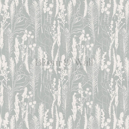 Michelle Fern Meadow Sea Glass Wallpaper