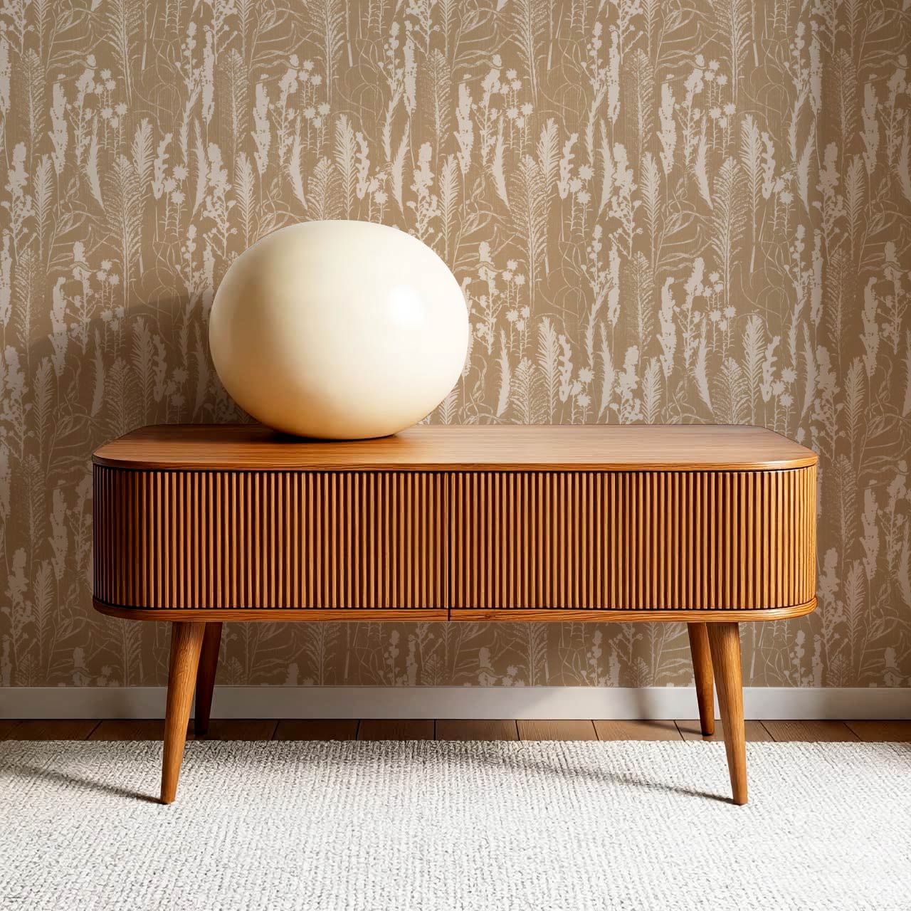 Michelle Fern Meadow Beige Wallpaper