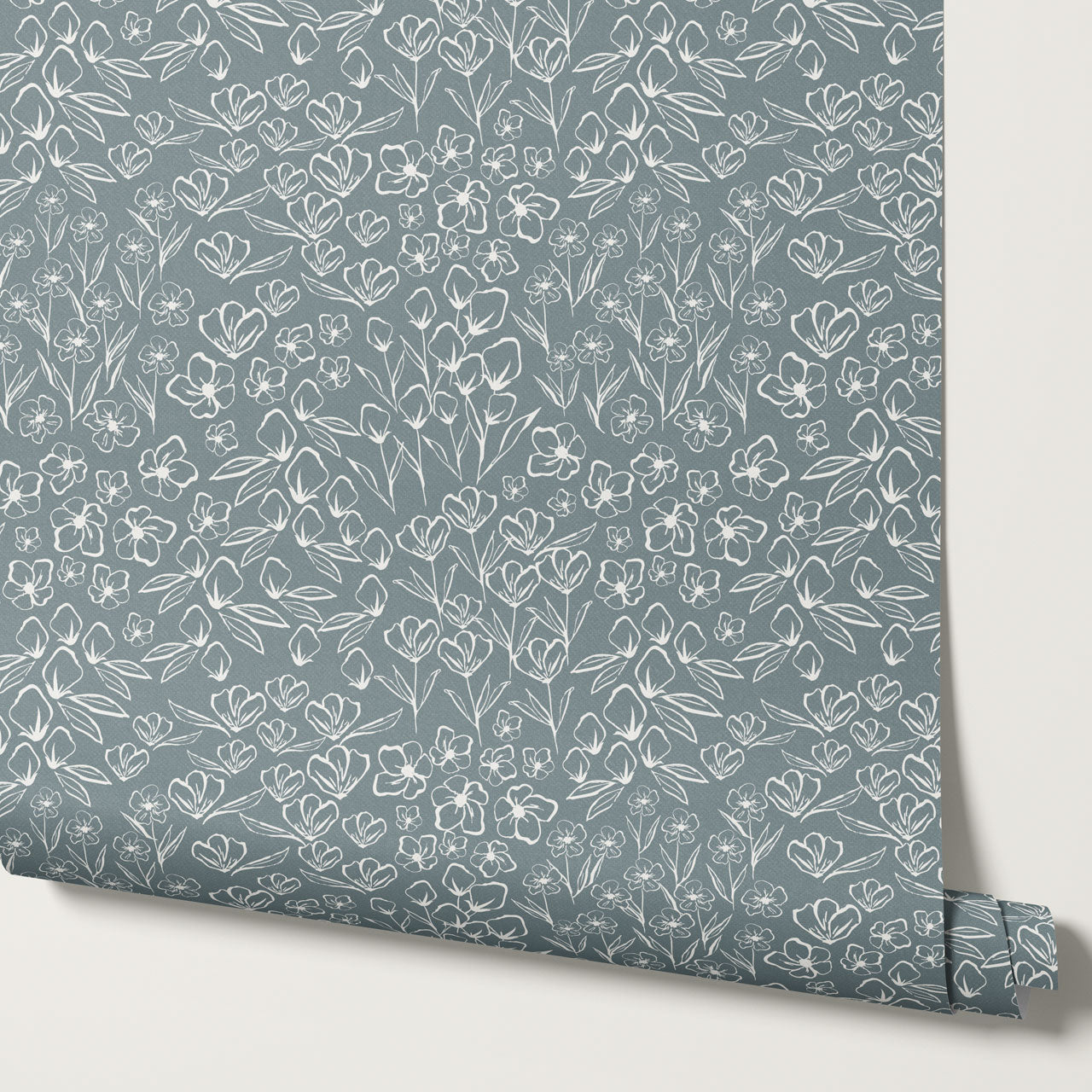 Millie Garden Blue Wallpaper