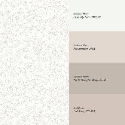 Millie Garden Ivory Wallpaper