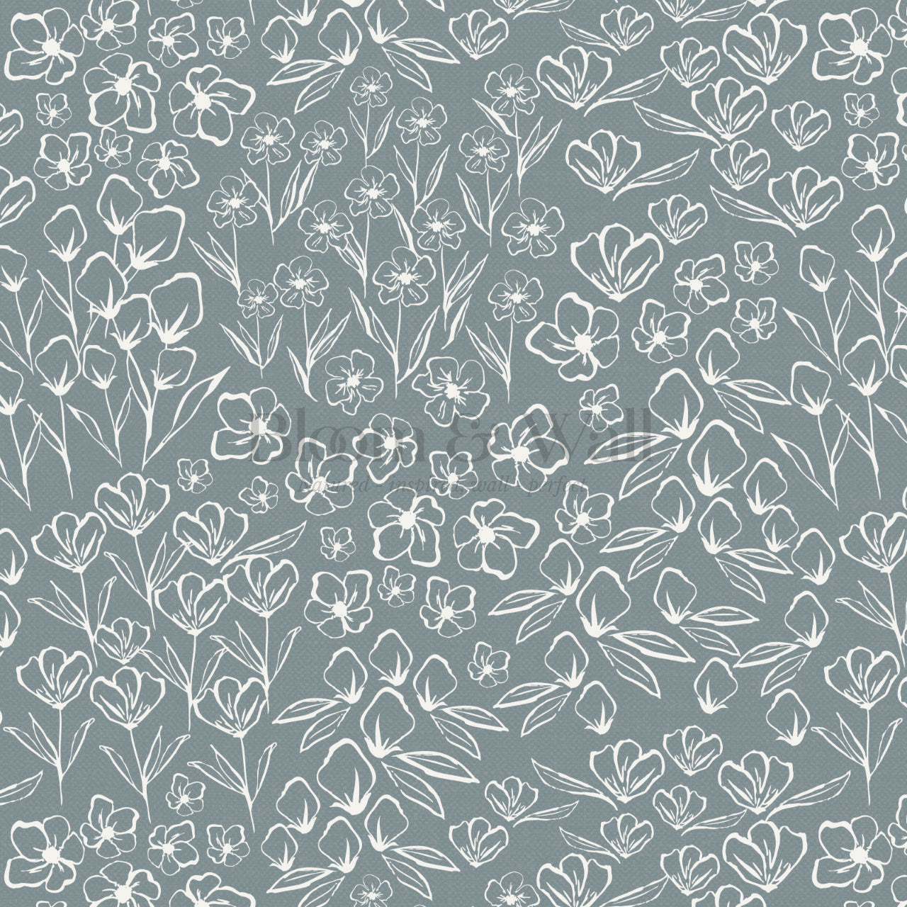 Millie Garden Blue Wallpaper