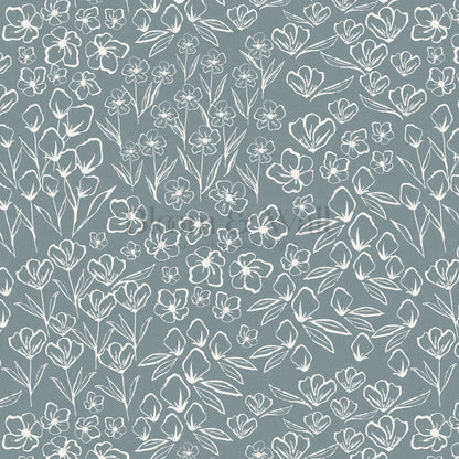Millie Garden Blue Wallpaper