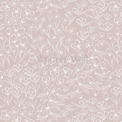 Millie Garden Dusty Pink Wallpaper