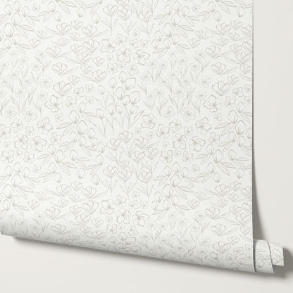 Millie Garden Ivory Wallpaper
