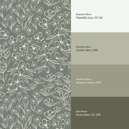 Millie Garden Sage Wallpaper