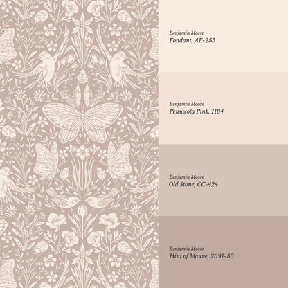 Millie Meadow Song Antique Rose Wallpaper