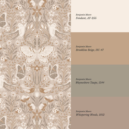 Millie Meadow Song Taupe Wallpaper