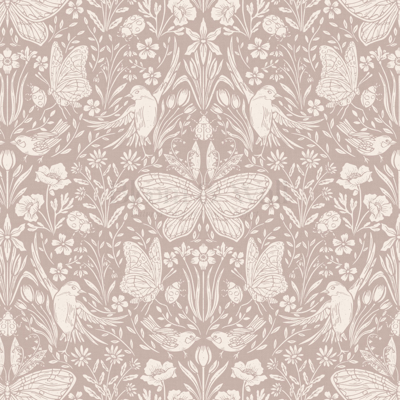 Millie Meadow Song Antique Rose Wallpaper