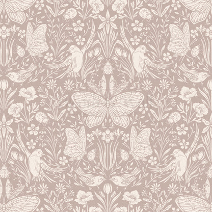 Millie Meadow Song Antique Rose Wallpaper
