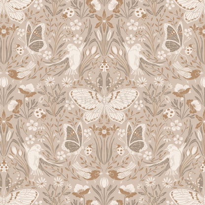 Millie Meadow Song Taupe Wallpaper