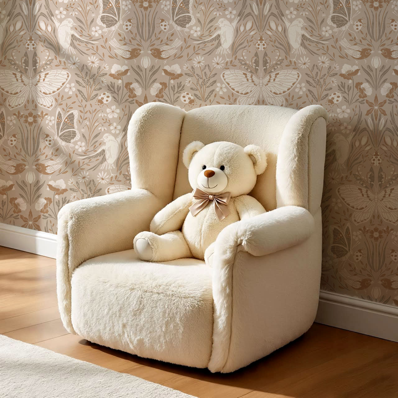 Millie Meadow Song Taupe Wallpaper