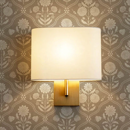 Mimi Heritage Floral Trellis Warm Sand Taupe Wallpaper