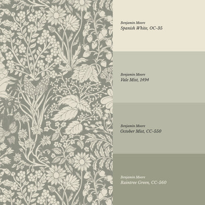 Montpellier Garden Sage Wallpaper