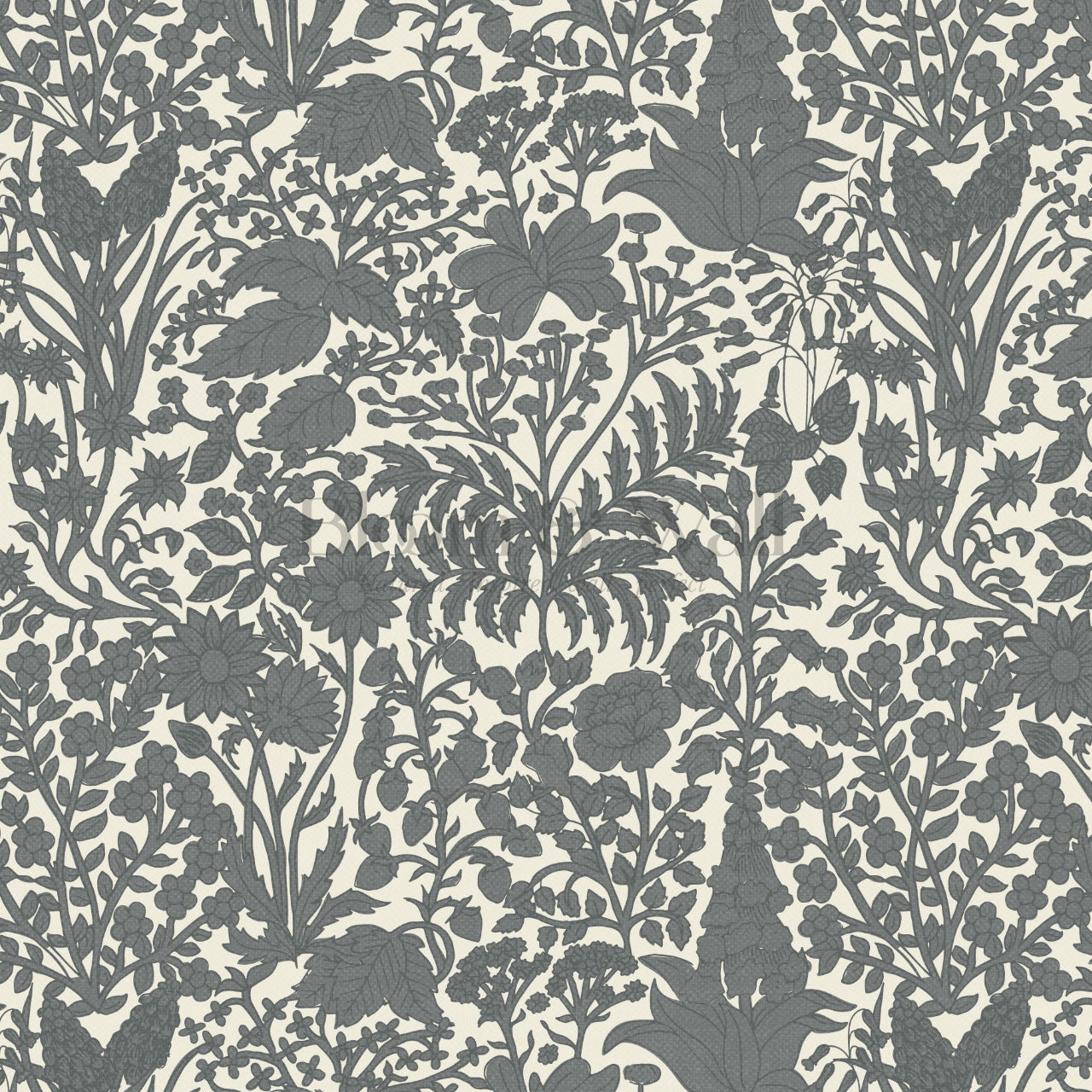 Montpellier Garden Slate Wallpaper