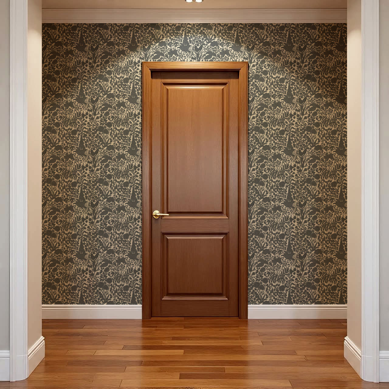Montpellier Garden Slate Wallpaper