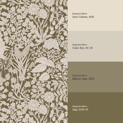 Montpellier Garden Moss Wallpaper