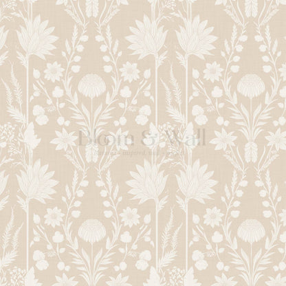 Moretta Wild Garden Tawny Cream Wallpaper