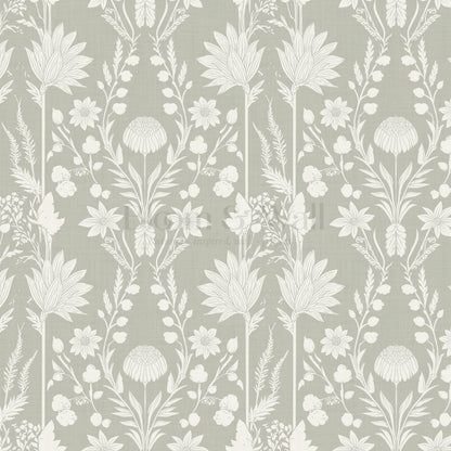 Moretta Wild Garden Soft Sage Ivory Wallpaper