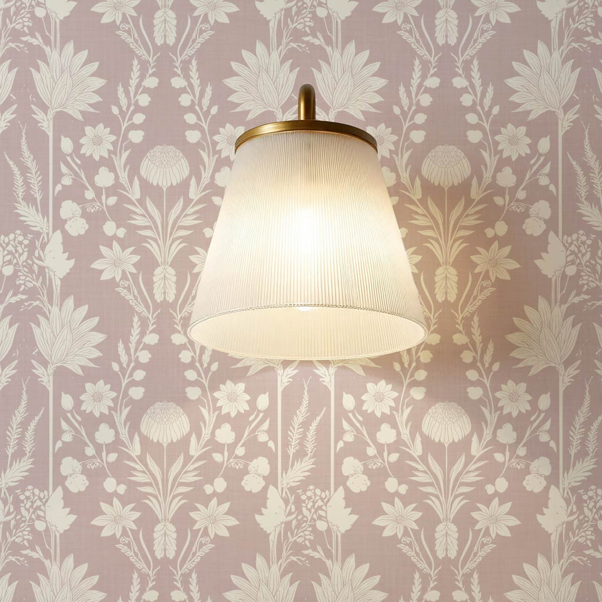 Moretta Wild Garden Soft Berry Bone Wallpaper